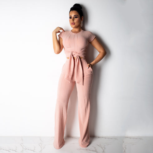 Women's Short Sleeve Two Piece Outfits T-shirt Pants