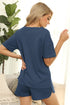 Women's Shorts Pure Color Loungewear Two Piece Outfits