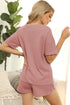Women's Shorts Pure Color Loungewear Two Piece Outfits