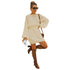 Women's Simple Breathable Long Sleeves Knitted Dress