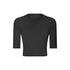 Women's Simple Pure Color Athletic Slim Crop Yoga T-Shirt