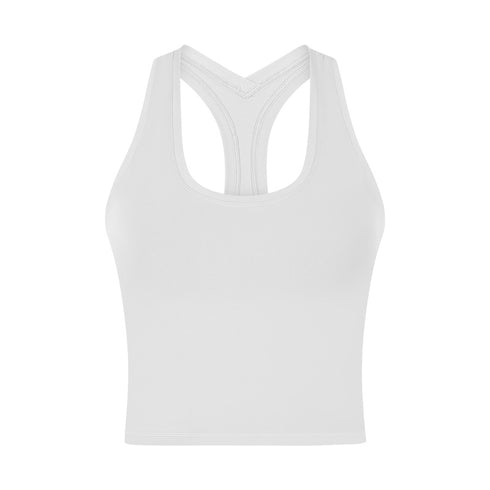 Women's Simple Stylish Quick Dry Athletic Crop Yoga Tank