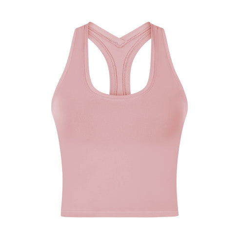 Women's Simple Stylish Quick Dry Athletic Crop Yoga Tank