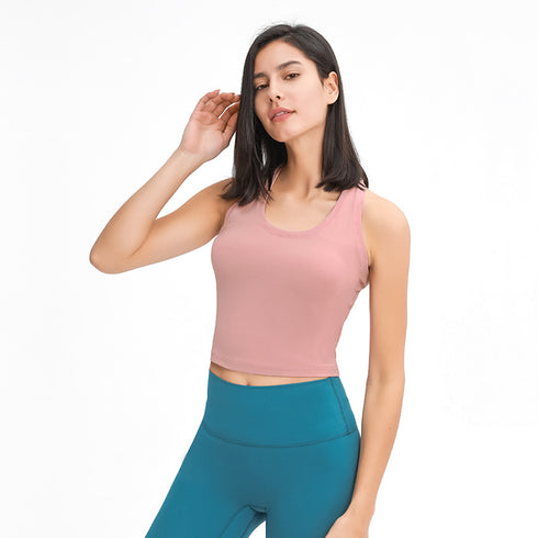 Women's Simple Stylish Quick Dry Athletic Crop Yoga Tank