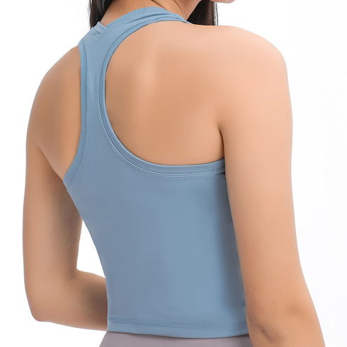 Women's Simple Stylish Quick Dry Athletic Crop Yoga Tank