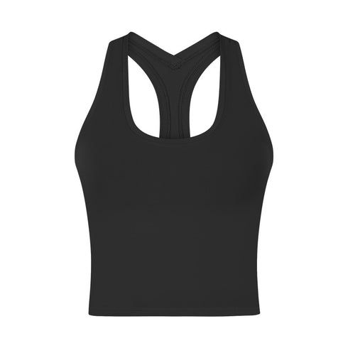 Women's Simple Stylish Quick Dry Athletic Crop Yoga Tank