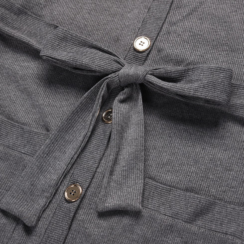 Women's Single-breasted Knitted Hip Wrap Sweater Dress