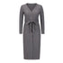 Women's Single-breasted Knitted Hip Wrap Sweater Dress