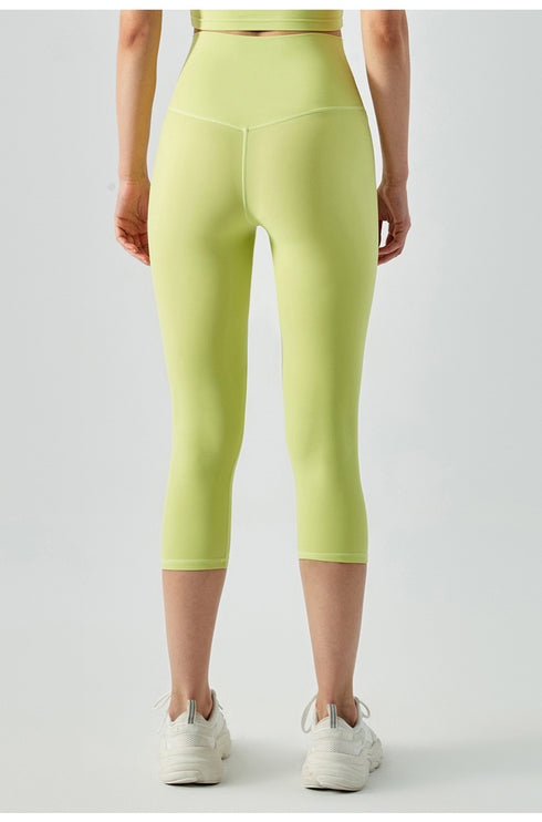 Women's Skinny Hi-Waist Hip Lift Pants Capri Fitness Leggings