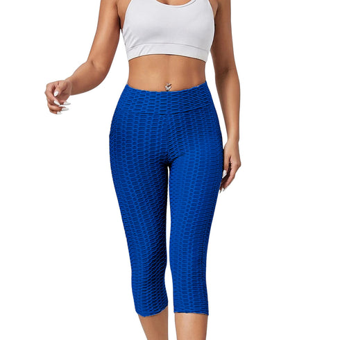 Women's Skinny Pants Capri Fitness Leggings with Pocket