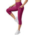 Women's Skinny Pants Capri Fitness Leggings with Pocket