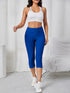 Women's Skinny Pants Capri Fitness Leggings with Pocket