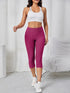 Women's Skinny Pants Capri Fitness Leggings with Pocket
