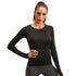 Women's Skinny Running Long Sleeve Stretchy Brushed Shirt