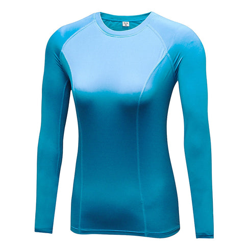 Women's Skinny Running Long Sleeve Stretchy Brushed Shirt