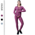 Women's Skinny Running Yoga Hooded Zipper Activewear Sets