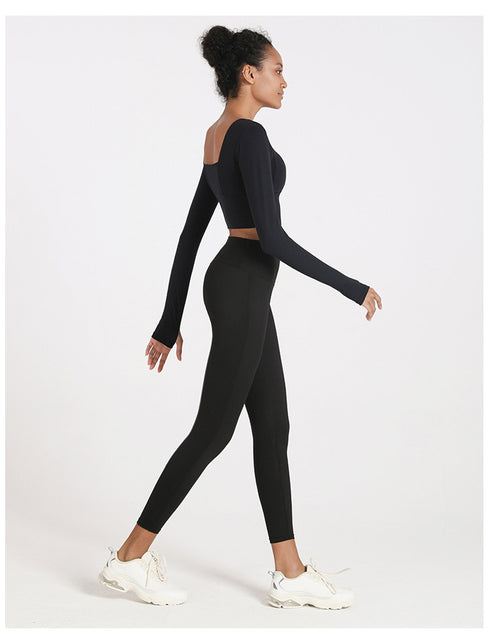 Women's Skinny Slim Long Sleeve Fitness Crop Sweatshirts