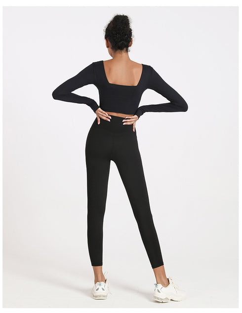 Women's Skinny Slim Long Sleeve Fitness Crop Sweatshirts