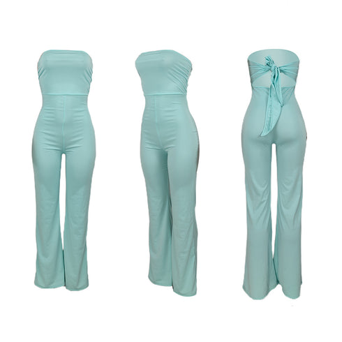 Women's Sleeveless High Waist Wide Leg Jumpsuits