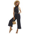 Women's Sleeveless Polka-dot Print Wide Leg Jumpsuits