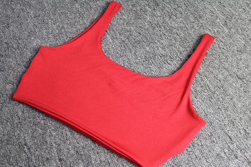 Women's Sleeveless Spaghetti Strap Crop Short Vests