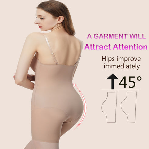 Women's Sleeveless Thigh Slimming Built-in Bra Body Shaper
