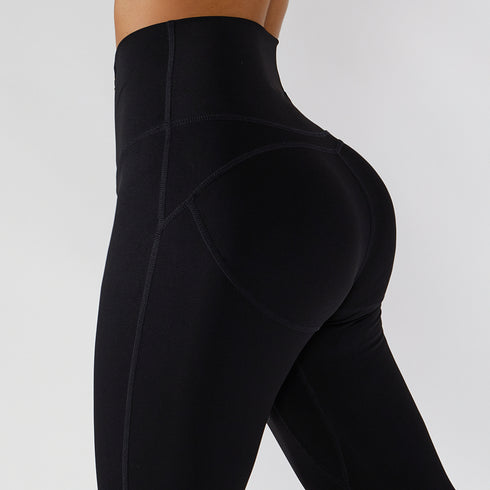 Women's Slim Bodybuilding Running Skinny Zipper Yoga Pants