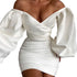 Women's Slim Sexy Off Shoulder Dress with Hips