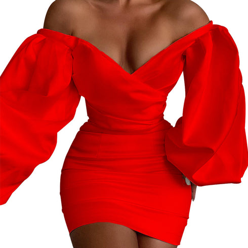Women's Slim Sexy Off Shoulder Dress with Hips