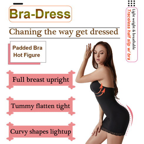 Women's Slimming Tummy Flatten Tight Shape Bra-Dress