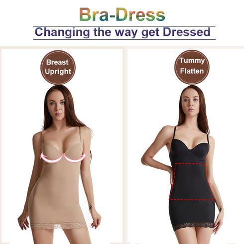 Women's Slimming Tummy Flatten Tight Shape Bra-Dress