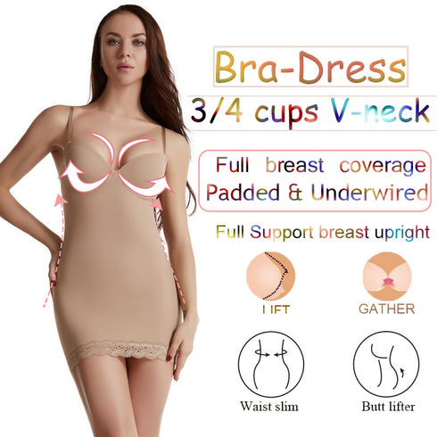 Women's Slimming Tummy Flatten Tight Shape Bra-Dress