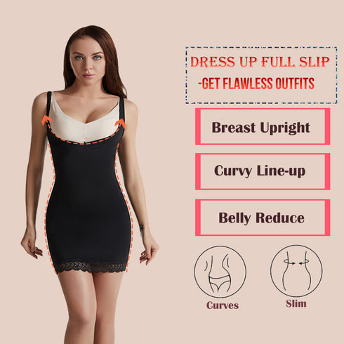 Women's Slimming Under Dress Open Bust Full Slip Shapewear