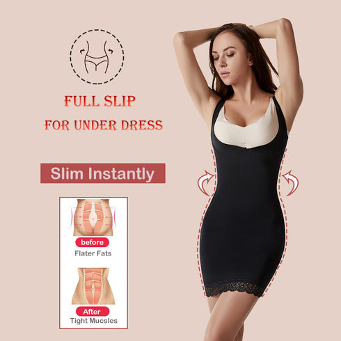 Women's Slimming Under Dress Open Bust Full Slip Shapewear