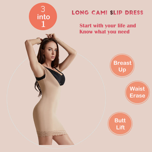Women's Slimming Under Dress Open Bust Full Slip Shapewear