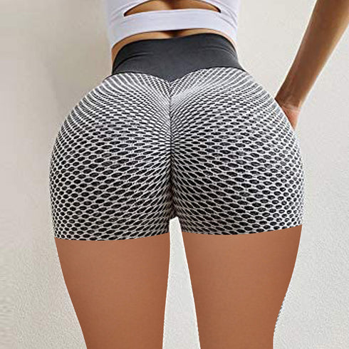 Women's Soft Solid Fitness Sport Hip Lift Yoga Shorts