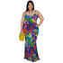 Women's Spaghetti Strap Backless Printed Maxi Dresses