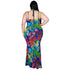 Women's Spaghetti Strap Backless Printed Maxi Dresses