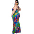 Women's Spaghetti Strap Backless Printed Maxi Dresses
