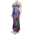 Women's Spaghetti Strap Backless Printed Maxi Dresses