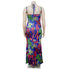 Women's Spaghetti Strap Backless Printed Maxi Dresses