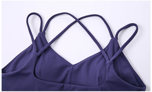 Women's Spaghetti Strap Fitness Running Sports Bra