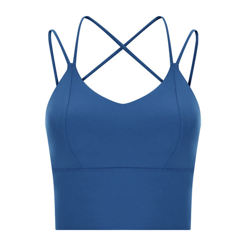 Women's Spaghetti Strap Fitness Running Sports Bra