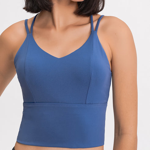 Women's Spaghetti Strap Fitness Running Sports Bra