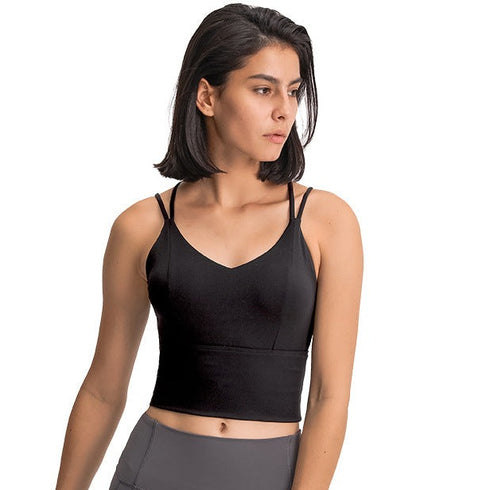 Women's Spaghetti Strap Fitness Running Sports Bra