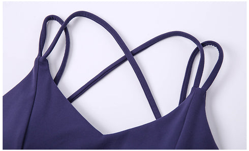 Women's Spaghetti Strap Fitness Running Sports Bra