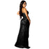 Women's Spaghetti Strap V-neck Slit Maxi Dresses