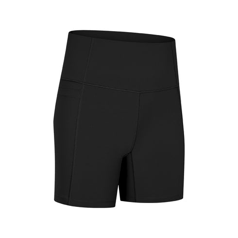 Women's Sport High Waist Side Pocket Skinny Yoga Shorts