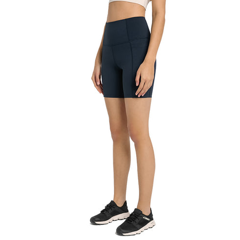 Women's Sport High Waist Side Pocket Skinny Yoga Shorts
