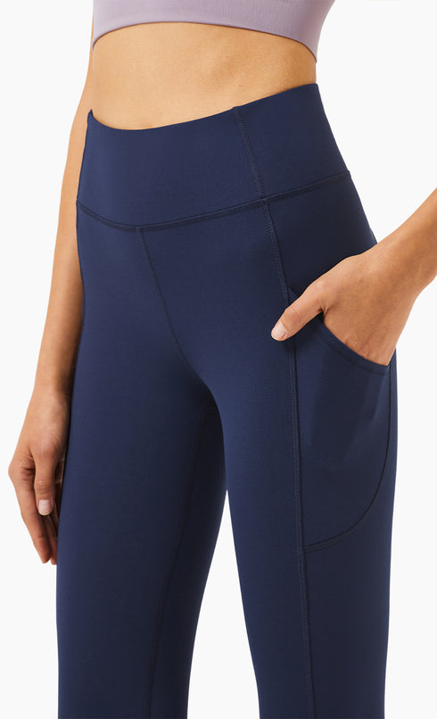 Women's Sport High Waist Skinny Pants with Side Pocket